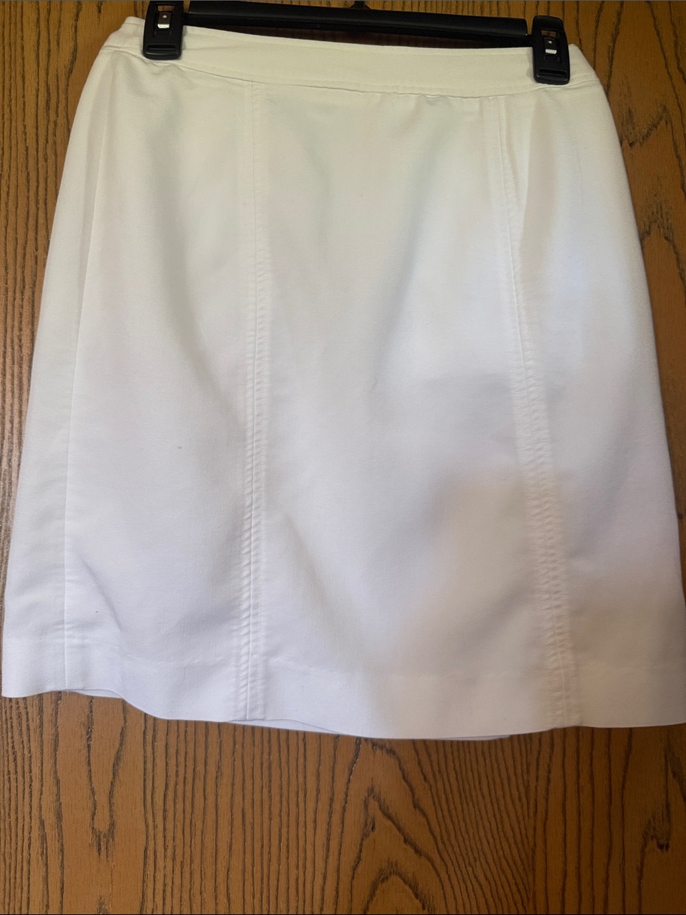 Chadwicks White Paneled Midi A-Line Skirt